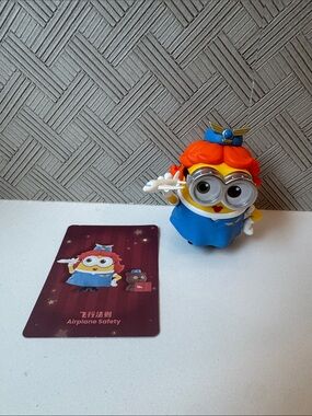 Pop Mart Minions Bedtime Stories by Bob and Tim Series Airplane Safety Figure